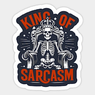 King of Sarcasm Humor Pun Jokes Lover Sticker